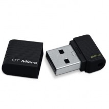 Memoria Kingston datatraveler micro - unidad flash USB - 64 GB - USB 2,0 - negro dtmck/64GB
