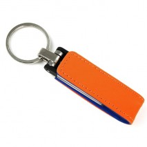 Memoria USb 8 Gb Mooster llavero cuero naranja
