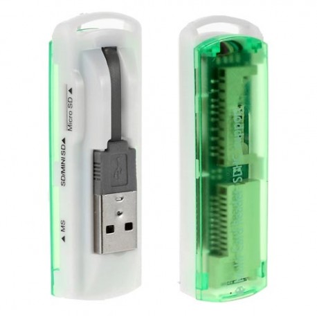 Lector tarjetas de memoria verde CR-209-X02