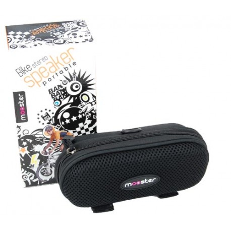 Altavoces Mooster portatiles black para bicicleta jack 3,5 mm, compatibles con MP3/MP4/MP5/movil/iPo