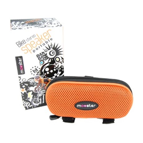 Altavoces Mooster portatiles orange para bicicleta jack 3,5 mm, compatibles con MP3 / MP4 / MP5 movi