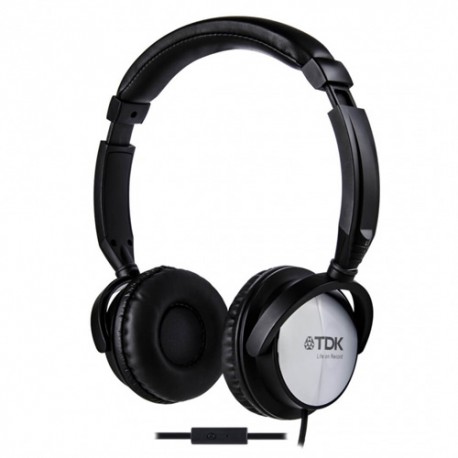 Auriculares diadema TDK  ST170 c/ micro y ajuste volumen en cable negro