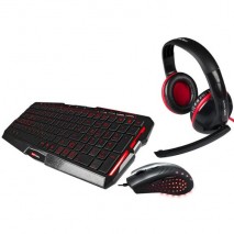 Kit  Tacens Mars Gaming raton MM0 + TecladoMK0 + auriculares MH0 + regalo Alfombrilla  MMP0