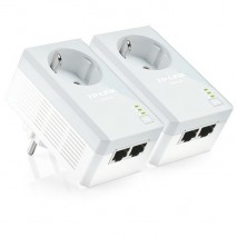 PLC TP-LINK TL-PA4020Pkit AV500 2-Port Powerline adapter con toma adicional de corriente kit de 2 ud