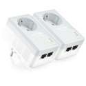 PLC TP-LINK TL-PA4020Pkit AV500 2-Port Powerline adapter con toma adicional de corriente kit de 2 ud