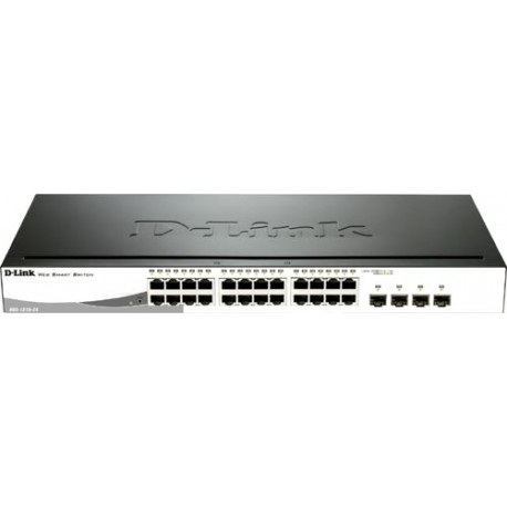 Switch D-LINK DGS-1210-24 conmutador - gestionado - 24 x 10/100/1000 + 4 x sfp compartido - sobremes