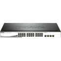 Switch D-LINK DGS-1210-24 conmutador - gestionado - 24 x 10/100/1000 + 4 x sfp compartido - sobremes