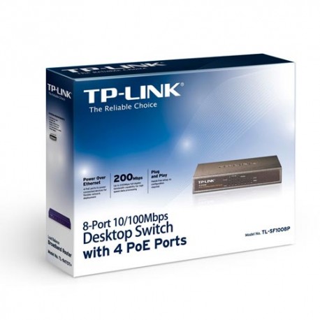 Switch Poe TP-LINK 8 ports (4 poe) 10/100 TL-SF1008P