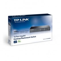 Switch TP-LINK TL-SG1016D 16-port gigabit switch - conmutador  - 16 puertos - sin gestionar - sobrem