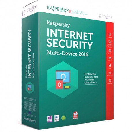 Antivirus kaspersky 2016 internet security Multi-device  1 usuario base KL1941SBAFS-6