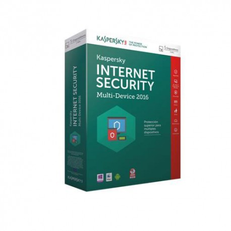 Antivirus Kaspersky 2016 Internet Security  multi-device 5 usuarios  base KL1941SBEFS-6