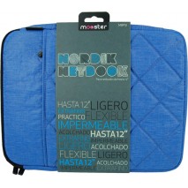 Funda Mooster asa y bolsillo Nordik netbook PC portatil / tablet hasta 12" azul  MBP51-BL1