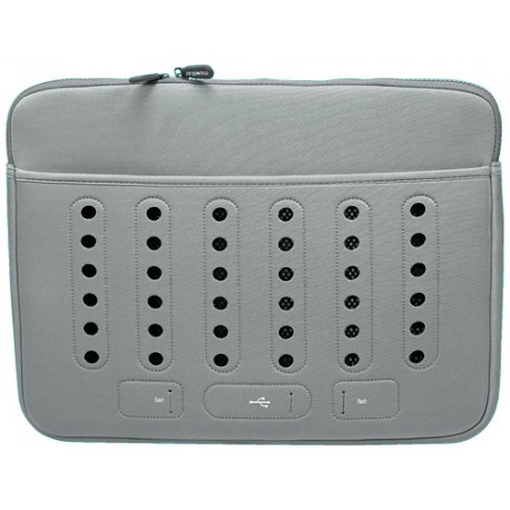 Funda bolsa Mooster  retro MB54 pc portatil silver hasta 15,6"