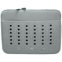 Funda bolsa Mooster  retro MB54 pc portatil silver hasta 15,6"