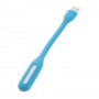 Lampara LED USB para portatil flexible azul