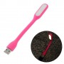 Lampara LED USB para portatil flexible rosa