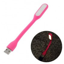 Lampara LED USB para portatil flexible rosa