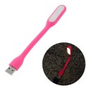 Lampara LED USB para portatil flexible rosa
