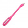 Lampara LED USB para portatil flexible rosa