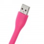 Lampara LED USB para portatil flexible rosa