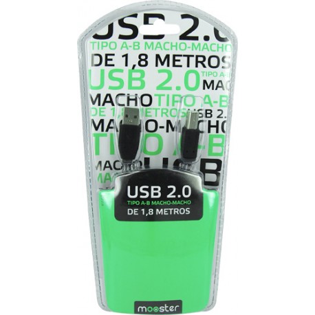 Cable Mooster  USB 2,0 para impresora tipo a-b macho macho de 1,8 metros 417-758
