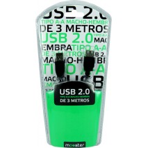 Cable Mooster  alargador USB 2,0 tipo a-a macho hembra de 3 metros 417-761