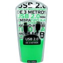Cable Mooster  alargador USB 2,0 tipo a-a macho hembra de 3 metros 417-761