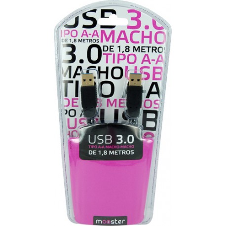Cable Mooster  USB 3,0 tipo A-A macho - macho de 1,8 m,