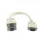 Cable VGA con HDB15 Macho a 2 HDB15 conector hembra