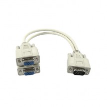 Cable VGA con HDB15 Macho a 2 HDB15 conector hembra