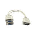 Cable VGA con HDB15 Macho a 2 HDB15 conector hembra