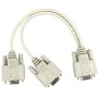 Cable VGA con HDB15 Macho a 2 HDB15 conector hembra