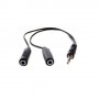 Cable audio jack 3,5 macho a 2 x jack 3,5 hembra 1,5m 3GO CA102