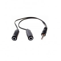 Cable audio jack 3,5 macho a 2 x jack 3,5 hembra 1,5m 3GO CA102