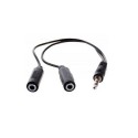 Cable audio jack 3,5 macho a 2 x jack 3,5 hembra 1,5m 3GO CA102