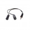 Cable audio jack 3,5 macho a 2 x jack 3,5 hembra 1,5m 3GO CA102