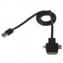 Cable cargador multifuncion 4 en 1 USB micro USB iPhone 5S/4S Samsung S5 negro