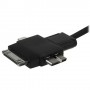 Cable cargador multifuncion 4 en 1 USB micro USB iPhone 5S/4S Samsung S5 negro