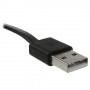 Cable cargador multifuncion 4 en 1 USB micro USB iPhone 5S/4S Samsung S5 negro