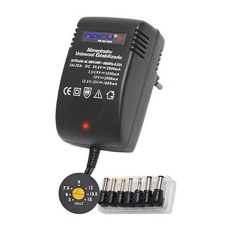 Convertidor transformador 220v a 15/13,5/12/9/7,5/6/5v 1,6  - 3,a + usb