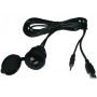 Cable prolongador conexion usb + jack 3,5 mm, montaje exterior, estanco al agua, longitud 2m, especi