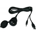 Cable prolongador conexion usb + jack 3,5 mm, montaje exterior, estanco al agua, longitud 2m, especi