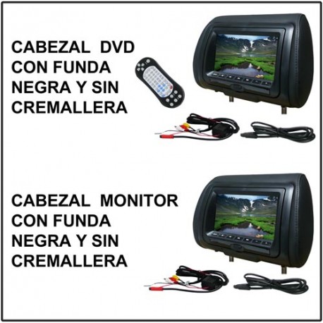 Kit monitor cabezal dvix  negro + cabezal monitor negro dvd optica Sony compatible con fundas cremal