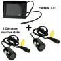 Kit basico vision Mooster  pantalla 3,5 " + 2 camaras marcha atras, caravanas, furgones, camionetas,