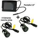 Kit basico vision Mooster  pantalla 3,5 " + 2 camaras marcha atras, caravanas, furgones, camionetas,