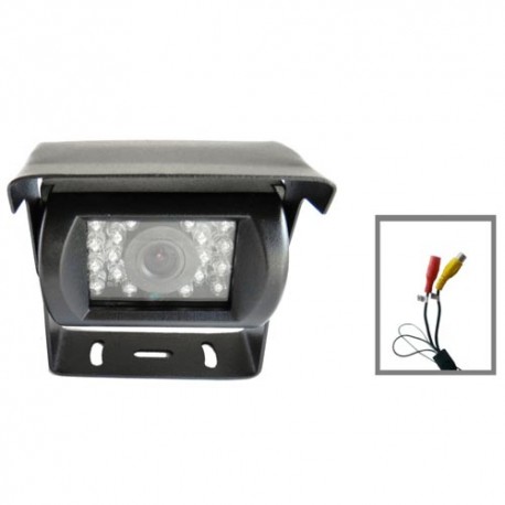 Camara de marcha atras, estanca , 12v , 24v , Corvy  vision noturna , 170º , cable verde efecto espe