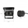 Camara de marcha atras, estanca , 12v , 24v , Corvy  vision noturna , 170º , cable verde efecto espe