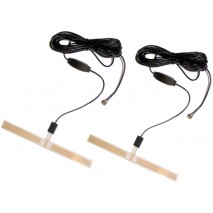 Kit de dos antenas para Tdt 18 db, 5 m, con conector tipo F
