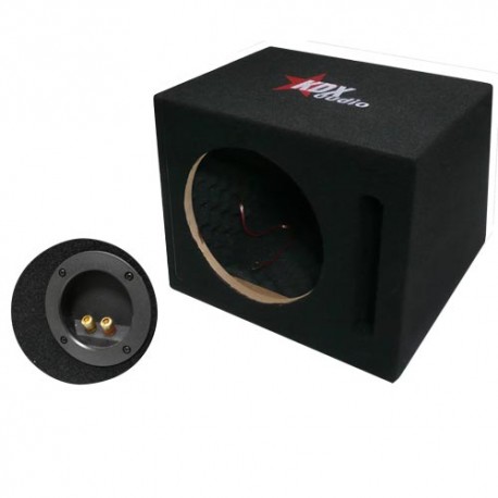 Cajon reflex para subwoofer 12", 30 cm, negro tipo laberinto