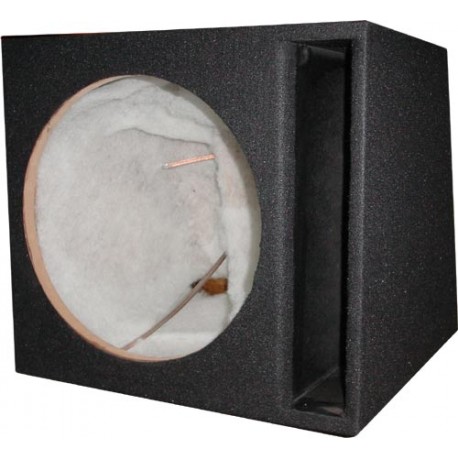 Cajon reflex para subwoofer 15" 38 cm, negro tipo laberinto
